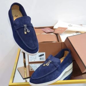 Loro Piana Blue Women's Loafers