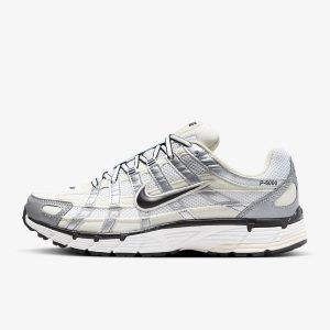 Nike P-6000 Summit White Metallic Silver