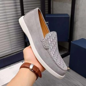 Dior Grey Men's Loafers