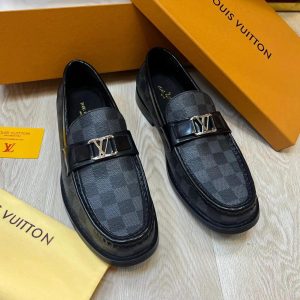 Louis Vuitton Black Grey Men's Loafers